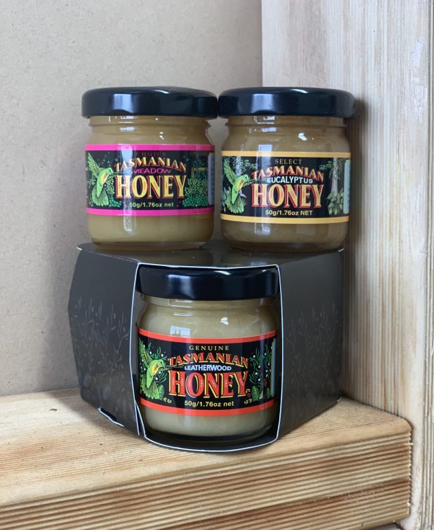 Honey Gift Pack: 3x50g jars: Leatherwood, Meadow & Eucalyptus