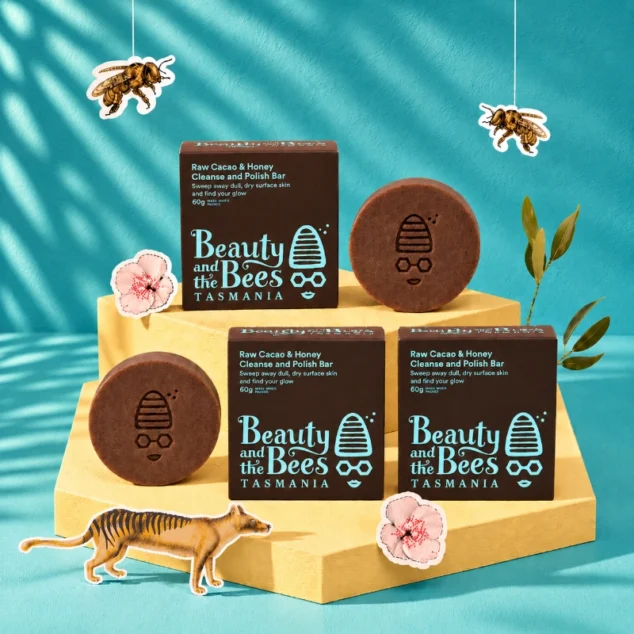 Raw Cacao & Honey Cleanse and Polish Bar Product Mockup Raw Cacao & Honey Cleanse and Polish Bar Product Mockup