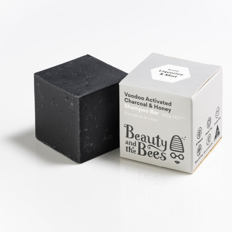 Voodoo Activated Charcoal & Honey Shampoo Bar (Liquorice & Mint) - Beauty  and the Bees
