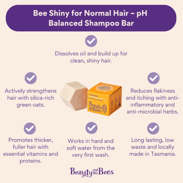 Bee Shiny for Normal Hair - pH Balanced Shampoo Bar
