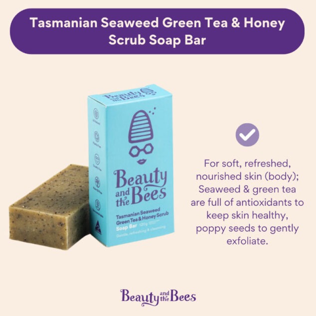 Tasmanian Seaweed Green Tea & Honey Scrub Soap Bar
